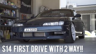 S14 FIRST DRIVE WITH A 2 WAY DIFF [upl. by Gnov766]