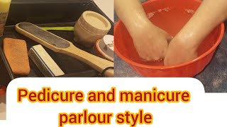 I Tried AtHome Medicures amp Pedicures l Beauty parlour jese medicure and pedicure [upl. by Acinorej559]