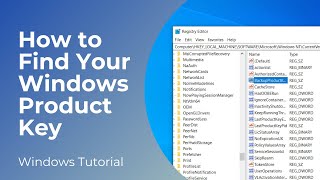 How to Find Your Windows 10 Product Key  Registry Editor [upl. by Burkley]