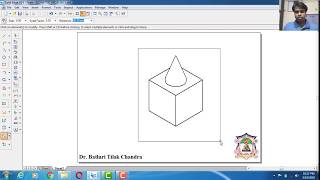 Isometric projection of a square slab and cone using Solid Edge [upl. by Milka]