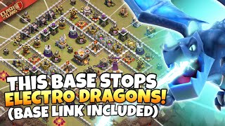 TH11 Base baits Electro Dragons then COMPLETELY DESTROYS THEM Anti Edrag TH11 Base with Link [upl. by Mitchiner]