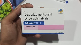 Cefdoxime 100 DT Tablet Uses  Cefpodoxime Proxetil Dispersible Tablet use amp Side Effects [upl. by Eatnahs529]