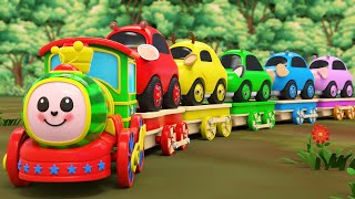 Cocomelon Color TRAIN The Wheels on The Bus  More Nursery Rhymes amp Kids Songs [upl. by Muiram]