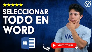 ¿Cómo se SELECCIONA TODO en Word  📑 Trabaja de una Forma más Rápida con Word 📑 [upl. by Dillie262]