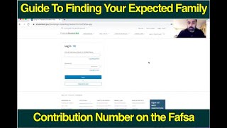 How To Find Your Expected Family Contribution Number After Completing the Fafsa FormWebinar [upl. by Kidder745]