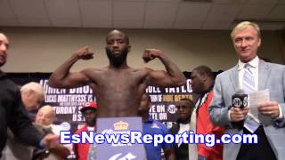 adrien broner vs emanuel taylor faceoff and weigh in  EsNews boxing [upl. by Thilde]