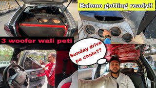 3 WOOFER PETI READY FOR BALENO✅ Sunday drive on 1 December custom pods for baleno💯 [upl. by Purity]