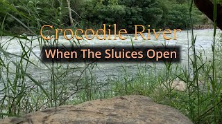 Opening the Sluices Hartbeespoort Dam amp Crocodile River BROLL [upl. by Pirozzo]