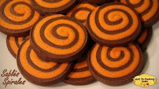 Recette de Sablés Spirales Chocolat Vanille pour Halloween [upl. by Caniff]