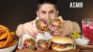 ASMR DÖNER KEBAB WRAP  QUARTER POUNDER amp GIANT ONION RINGS  MUKBANG REAL EATING SOUNDS [upl. by Nonnah805]