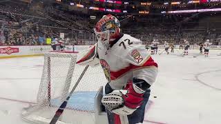 Sergei Bobrovsky amp Anthony Stolarz WarmUps [upl. by Anivid]