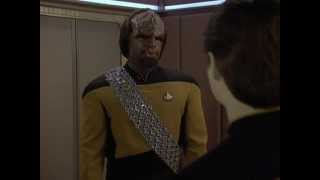 Star Trek TNG LCDR Data corrects LT Worf [upl. by Sucramd788]