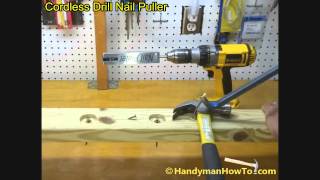 Cordless Drill Nail Puller Demonstration [upl. by Neladgam]