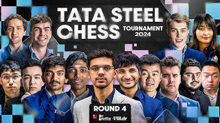 Tata Steel Chess 2024 Round 4  Pragg beats Ding Liren becomes India no1  Anish beats Gukesh [upl. by Northrup]