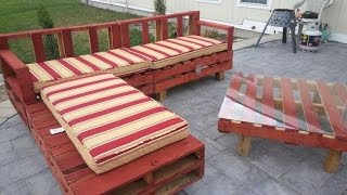 Sofa aus europaletten Anleitung Sofa aus europaletten selber bauen [upl. by Thaxter238]