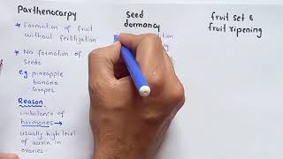 Detail Lecture On Parthenocarpy Seed Dormancy Fruit Set Fruit Ripening And Climacteric [upl. by Joao]