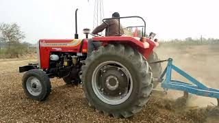 New model Massey Ferguson 245  Review Tractor Demo Ploughing [upl. by Stalker]