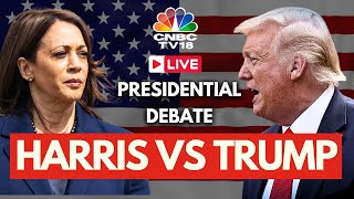 US Presidential Debate 2024 LIVE Donald Trump vs Kamala Harris Presidential Debate  USA News N18G [upl. by Ahsinom]