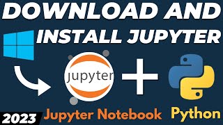 How to download and install Jupyter Notebook for Windows 10  11 with Python tutorial [upl. by Florry]