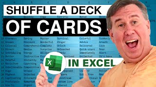 Excel  Shuffle A Deck of Cards in Excel feat Dan Mayoh  Episode 1610 [upl. by Walrath]