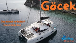 Ep 14 Lagoon 42  Sailing to Cyprus 3  I hit my head while catching the drone [upl. by Onibas956]