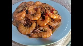 Simple shrimp with margarine recipe [upl. by Ayinat]