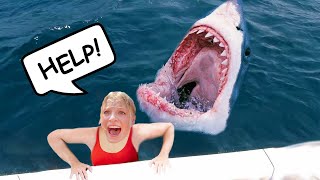 Payton fell into the shark tank then Ninja Kidz TV [upl. by Ossy152]