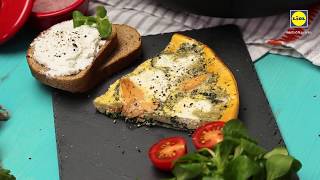 Frittata cu somon si branza • reteta Bucataria Lidl [upl. by Aninay]