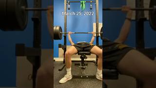 Then vs Now 225 Bench shorts 225 tbt [upl. by Heyer]