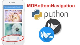 Learn to Make Beautiful Mobile Apps in Python  KivyMD Tutorial  MDBottomNavigation [upl. by Einomrah]