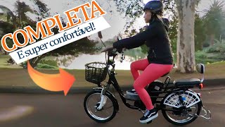 BICICLETA ELÉTRICA COMPLETA DE FÁBRICA com bom desempenho e conforto e ÓTIMA PARA MULHERES [upl. by Levana462]