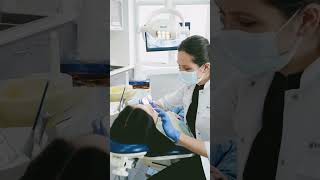 Dentist does a silver fillingfilling cavity dentalfilling dentist youtubeshorts shorts [upl. by Nylirak329]