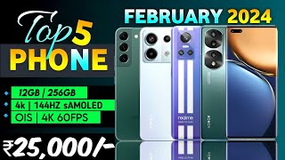 Top 5 Powerful Gaming Phones in ₹25000  4K 60fps  144Hz  8300Ultra  February  in india [upl. by Nessej5]