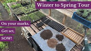 First sowings and prepping beds for spring planting [upl. by Rehtse716]