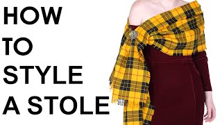 How To Style a Tartan Stole  A Mainstay of Ladys Highland Dress [upl. by Milinda]