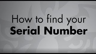 How to Find Your Serial Number [upl. by Olegnalehcim]