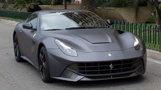 MATTE GRAY FERRARI F12 BERLINETTA  Driving in Monaco 2014 HQ [upl. by Berlyn]