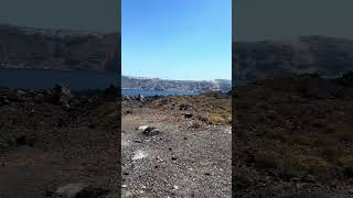 Walking on the Nea Kameni Volcano in Santorini [upl. by Anaiad]