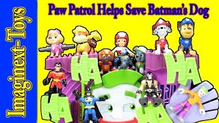 Marie Holbrook Cars Imaginext Toys Batman amp Robin vs Joker amp Bane Starring Paw Patrol [upl. by Seyler741]