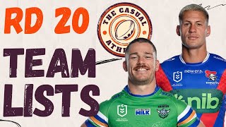 NRL Team Lists  Round 20 Reactions amp Analysis [upl. by Nnaira292]