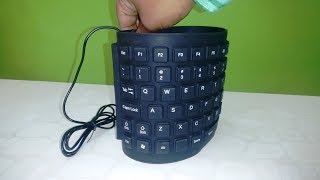 Budget Flexible Keyboard for Laptop PC amp Mobile Unboxing amp Testing [upl. by Leahciam]