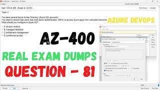 Q 081 AZ 400 DevOps Real Exam Question and answer Dumps CertStudyPro [upl. by Cassey]