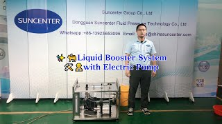 Suncenter High Pressure Pneumatic Liquid Booster System with Electric Pump [upl. by Ayekahs]