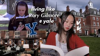 yale student lives like rory gilmore for a day 🧸☕️🍂  study vlog good food reading [upl. by Knitter]