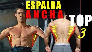 EJERCICIOS PARA ESPALDA ANCHA BRUCE LEE  TOP 3 [upl. by Brodsky]