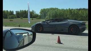 570 HP Ferrari 458 Spider vs 610 HP Lamborghini Huracán Spyder LP6104 4k [upl. by Cuthbert319]