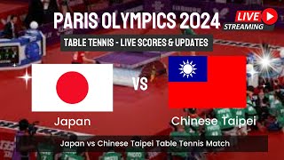 Table Tennis Men Olympic Games World  Quarterfinals Live Scores amp Updates Paris Olympics 2024 [upl. by Sokcin]