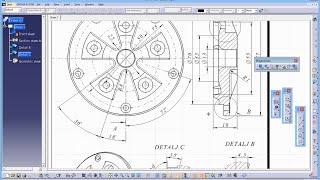 CATIA Tutorial  DraftingDrawings Exercise 12  v1  CATDrawing [upl. by Haem]