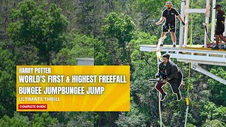 Done ✅️ Worlds FIRST amp HIGHEST freefall bungee jump in RISHIKESH  Bungee jumping Complete guide [upl. by Ettenahc]