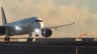 Riyadh air B787 9 Ultra Realistic landing in Dubai UAE [upl. by Noelc]